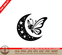 Moons Butterfly Rest Digital Product - SVG