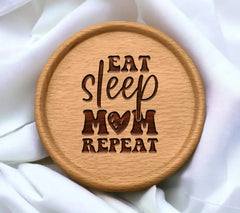 Eat Sleep Mom Repeat SVG - Mom Quote Design SVG
