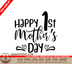 Happy First Mothers Day SVG - Design SVG