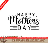 Happy Mothers Day SVG Cut File - Mom Gift Design SVG