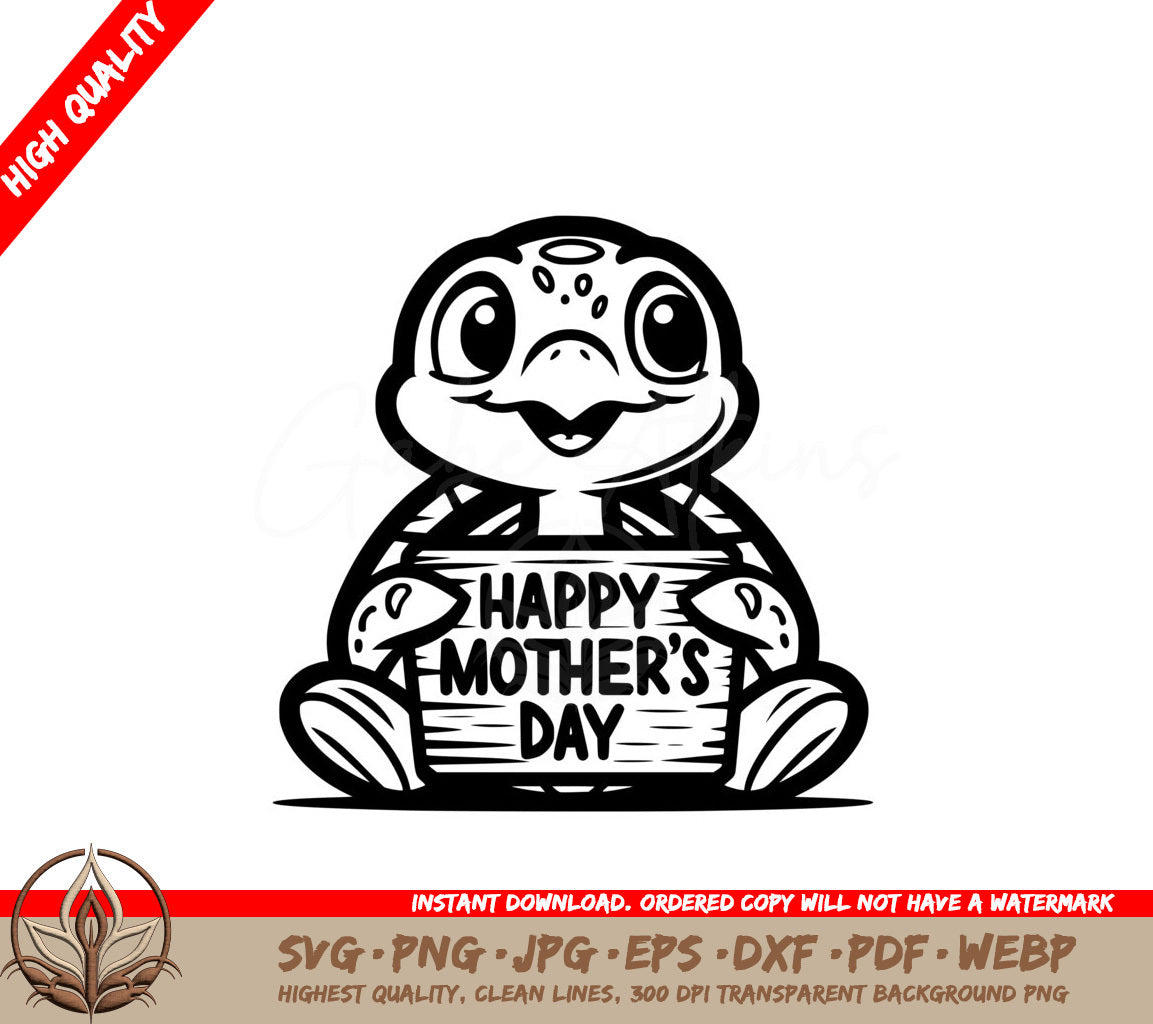 Mother's Day Turtle SVG - Digital Product in Various Formats