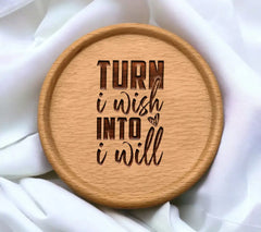 Turn I Wish Into I Will Motivational Quote SVG SVG