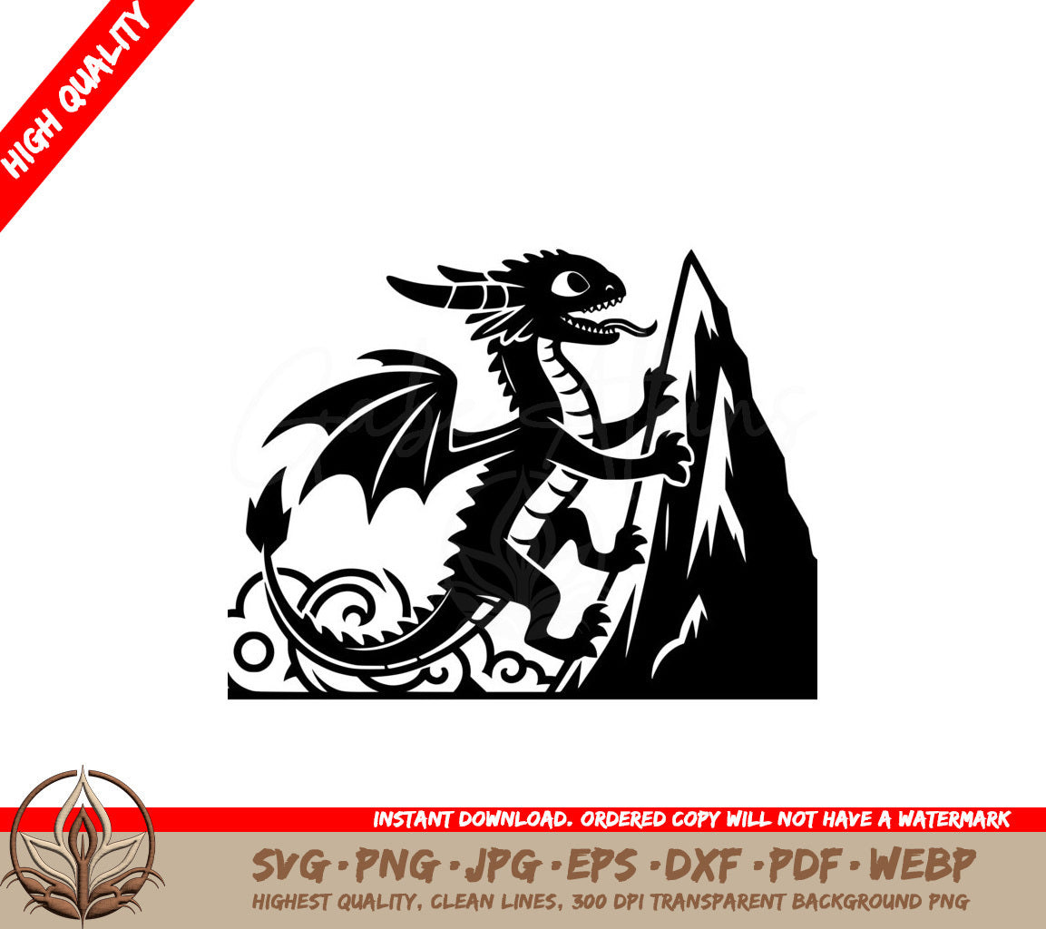 Mountain Dragon Digital Product - SVG
