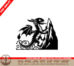 Mountain Dragon Digital Product - SVG