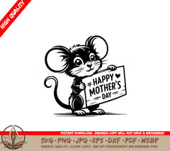 Mouses Mothers Day Greeting SVG