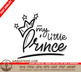 My Little Prince SVG - Handwritten Calligraphy with Crown SVG