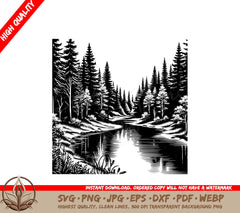 Mystic River Grove Digital Product SVG