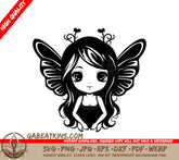 Fairy with Butterfly Wings SVG - Mystical Meadow Magic SVG