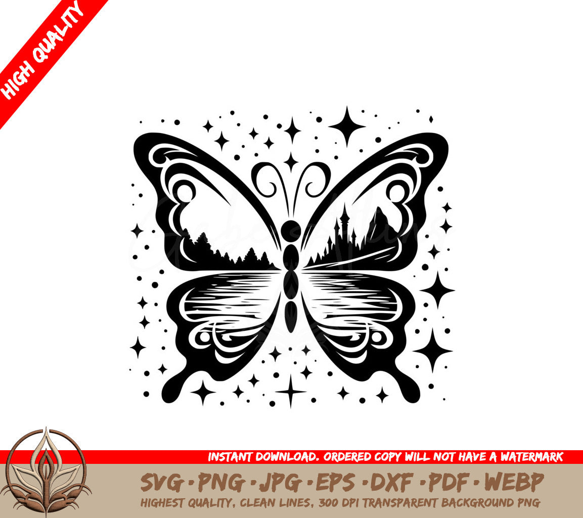 Mystical Castle Wings SVG - Offered in Multiple File Formats