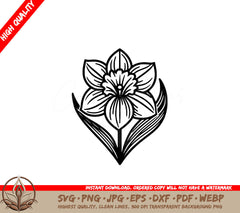 Narcissus Star Flower SVG - Digital Product in Multiple Formats