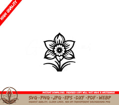 Narcissus Symmetry SVG - Digital file in multiple formats