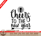 New Years Cheers SVG - Beer & Arrow Design SVG