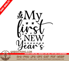 My First New Years SVG - Sign SVG