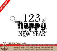 Happy New Year Sign SVG SVG