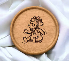 Teddy Bear in Santa Hat - New Years SVG SVG