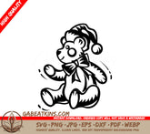 Teddy Bear in Santa Hat - New Years SVG SVG