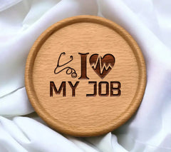 I Love My Job Nurse SVG - Design with Heart & Stethoscope SVG