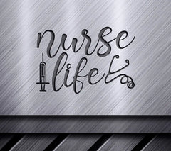 Nurse Life SVG - Syringe & Stethoscope Design SVG