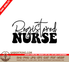 Registered Nurse Design SVG SVG