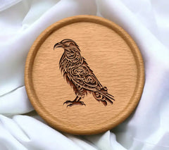 Odins Celtic Raven - Patterned Bird SVG SVG