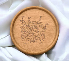 Castle SVG Line Art Illustration, Coloring Page & Vector SVG