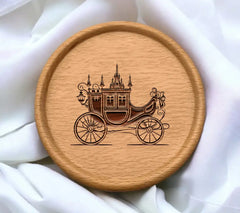 Regal Carriage SVG - Palatial Love Journey Wedding Design SVG
