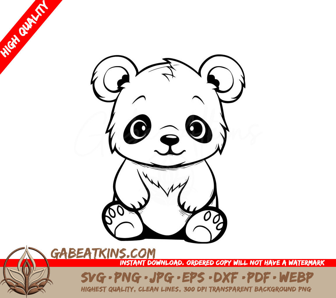 A Panda Bear SVG - Panda Bear SVG