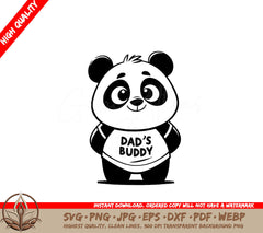 Papa Pandas Buddy SVG - Digital Product in Multiple Formats