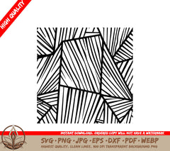 A Black And White Pattern Of Lines On A White Background