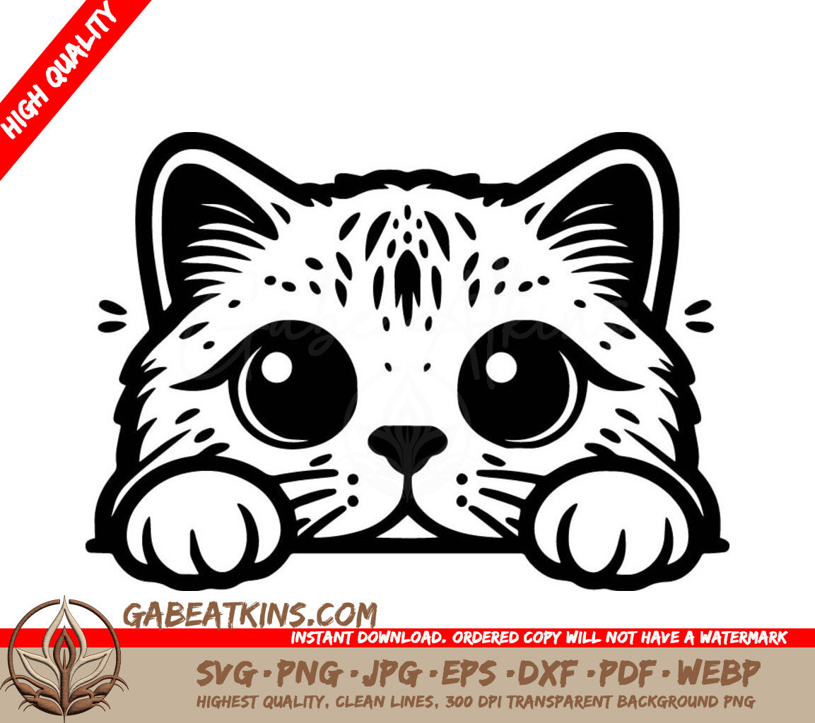 A Cats Face SVG - Paws and Whisker Cutie SVG