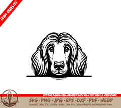 Peekaboo Afghan Hound SVG - Digital Product in Various File Formats