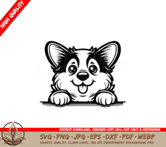 Peekaboo Corgi Play SVG