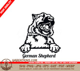 Peeking German Shepherd SVG SVG