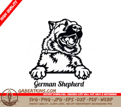 Peeking German Shepherd SVG SVG