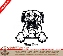 Tosa Inu Peeking Dog SVG SVG