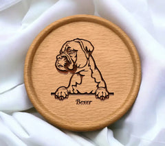 Boxer Dog Peeking SVG Design SVG