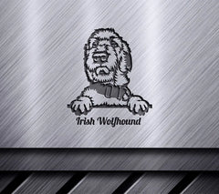Irish Wolfhound Peeking Dog SVG SVG
