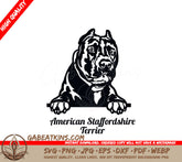 Peeking American Staffordshire Terrier SVG SVG