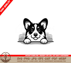 Peeking Corgi SVG - Digital Product in Various File Formats.