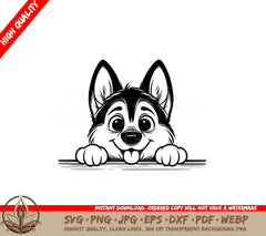 Peeking German Shepherd SVG
