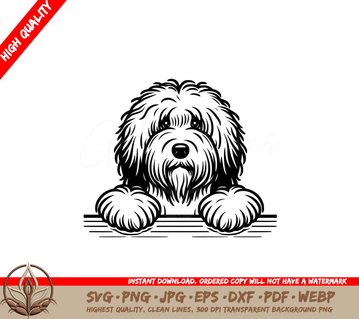 Peeking Komondor SVG - Digital File for Flexibility