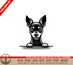 Peeking Manchester Terrier Design - SVG