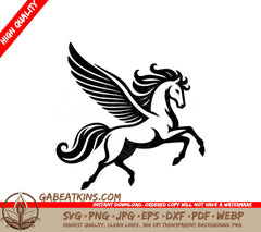 A Pegasus On Its Hind Legs SVG - Pegasus_E SVG