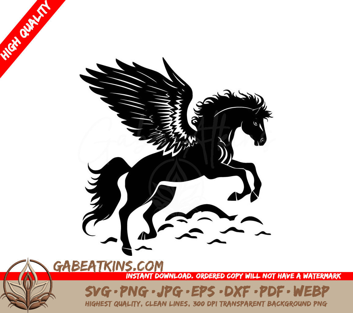 A Horse With Wings SVG - Pegasus in Flight SVG