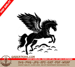A Horse With Wings SVG - Pegasus in Flight SVG