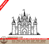 Mini Truck Castle SVG - Petite Pickup Vector Design SVG