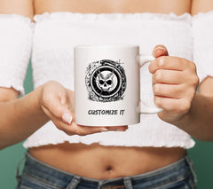 Pirate Skull with Horns Circle SVG - Design SVG