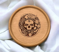 Pirate Skull Coin SVG - Circle Design SVG