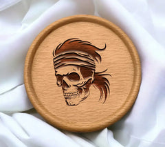 Pirate Skull SVG Headband Illustration SVG