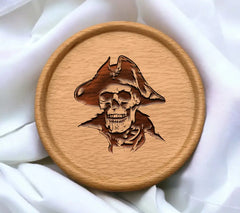 Pirate Skull SVG - Drawing with Hat SVG